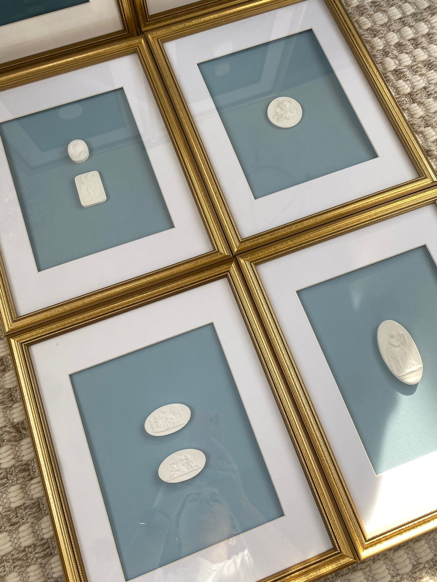 11x14 Intaglios - Light Blue 4 of 4