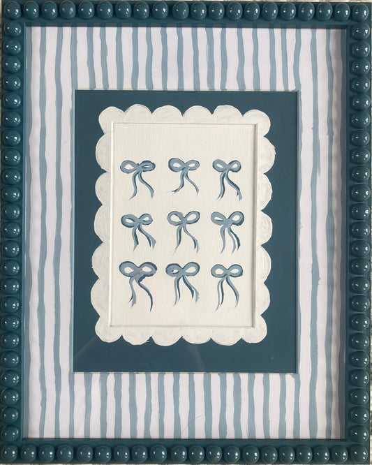 11”x14” Bobbins & Bows - Skyline Blue - Stripes & Scallops