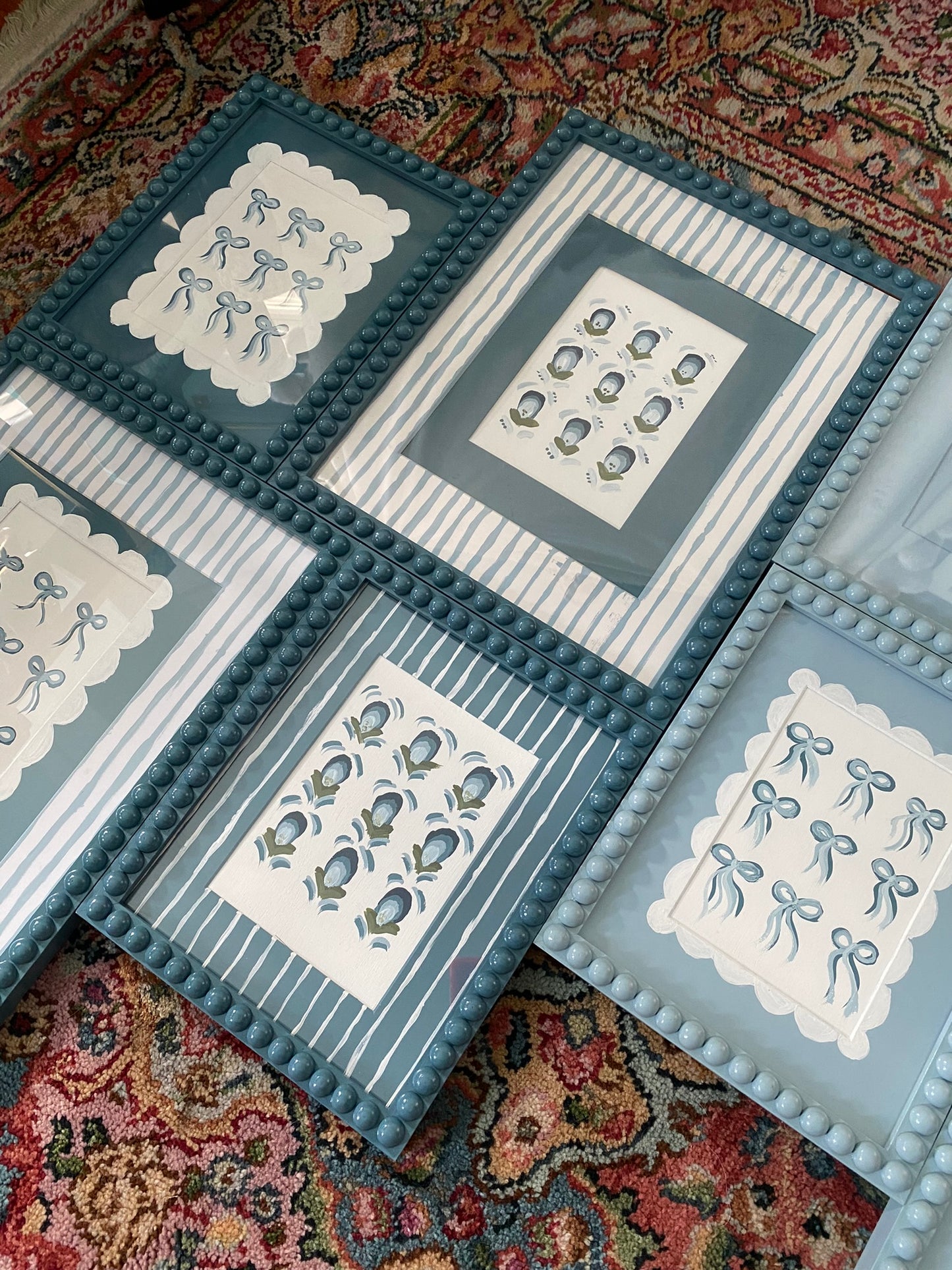 MADE TO ORDER Hand Painted Mat Boards - Set of 2